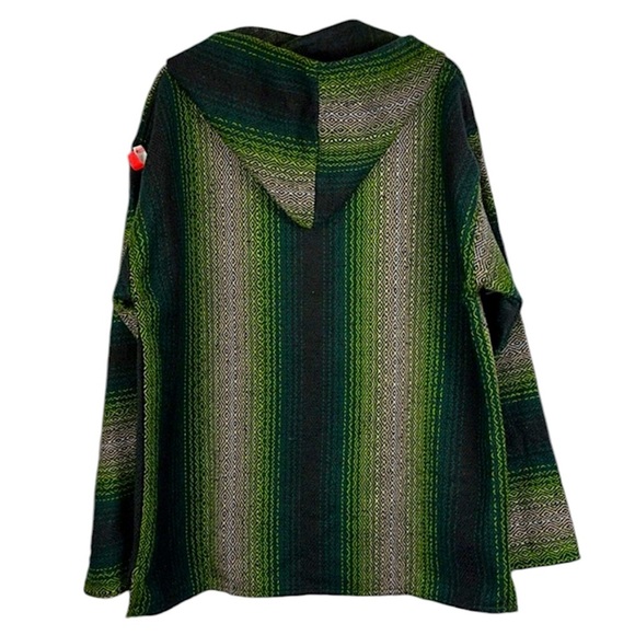 ORIZABA ORIGINAL Baja hoodie long sleeve kangaroo pocket blue-green Sz XL - Picture 3 of 12